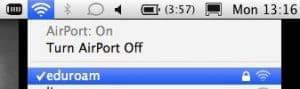 iOS Network Connections on iOS toolbar